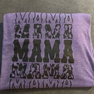 purple stacked mama shirt